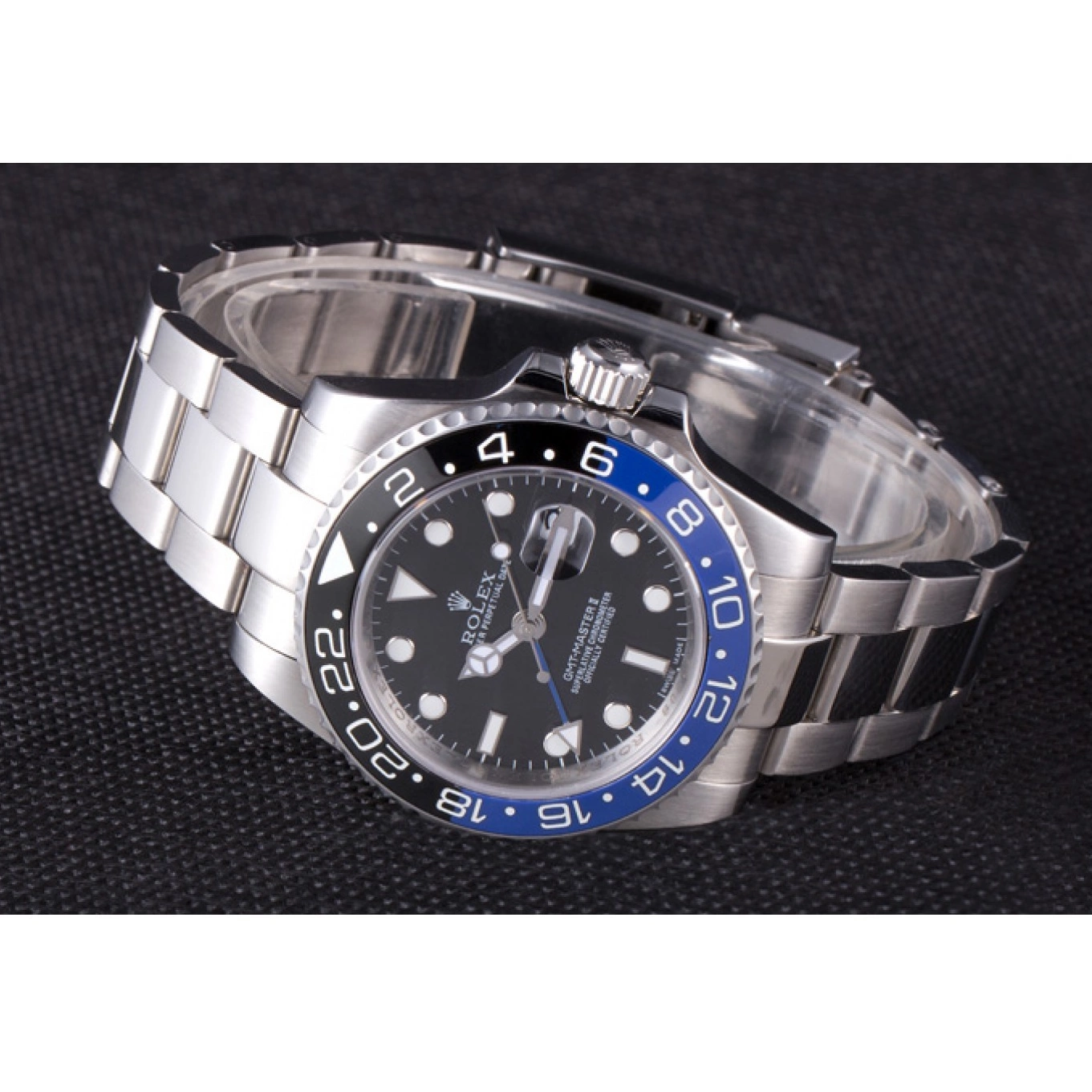 MiroTime 0807 Rolex GMT Master II Oyster Collection Brushed Stainless Steel Band 621492